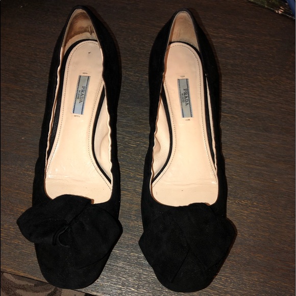 Prada Shoes - Prada women’s black suede pumps Size 10
